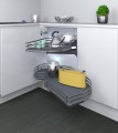 Półka narożna wysuwana COMBI'S z dnem tytanowym