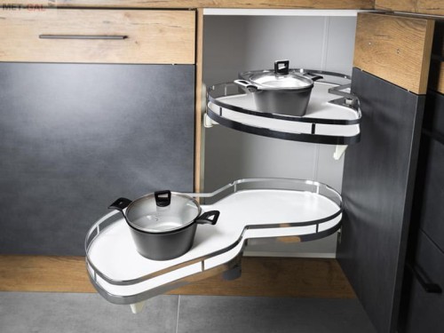 Półka narożna SUPLIMO lewa biała