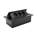 ELEKTRIMA Kwadro - 3 gniazda typu schuko - czarne