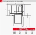 Kosz narożny Corner Comfort Maxima EVO - schemat montażowo - wymiarowy